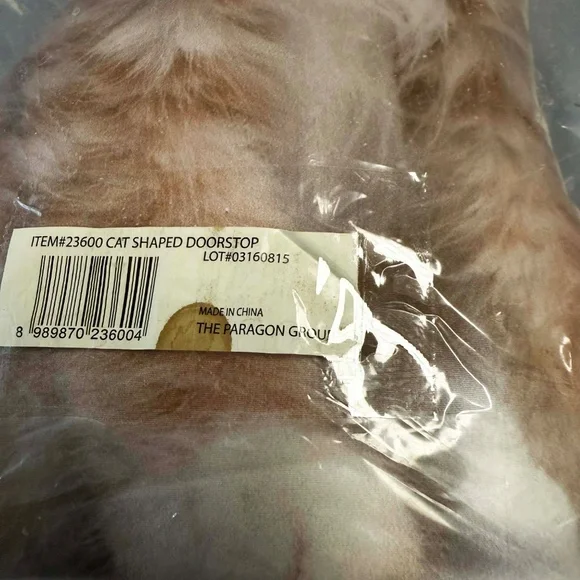 DOOR STOP, CAT ON BOTH SIDES, 15 X 12 ½ x 4 INCHES, ORANGE & WHITE FULL COLOUR, - Picture 6 of 6